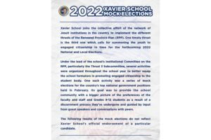 Read more about the article 2022 Xavier School Mock Elections