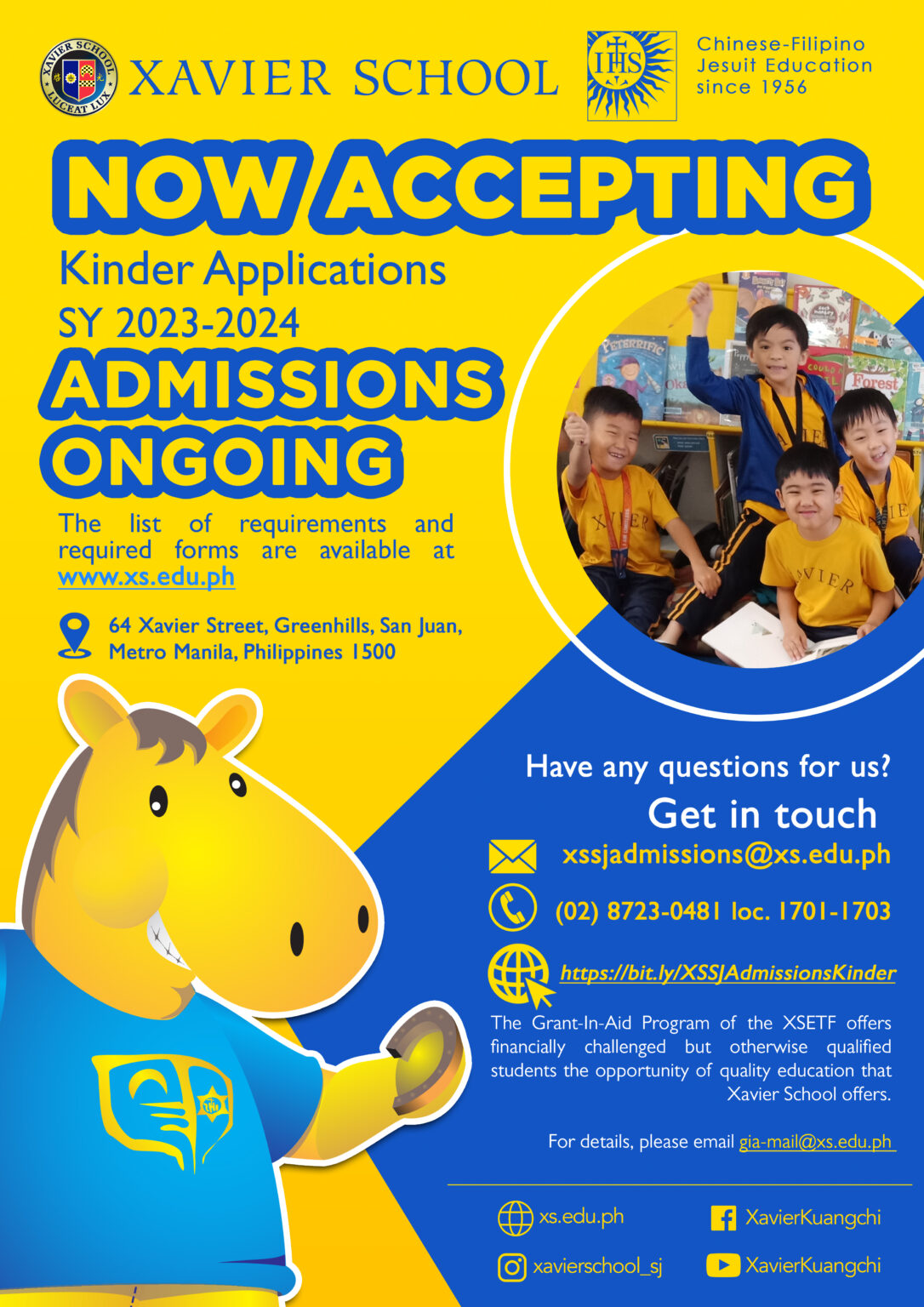 Kindergarten Admissions Announcement SY 20232024