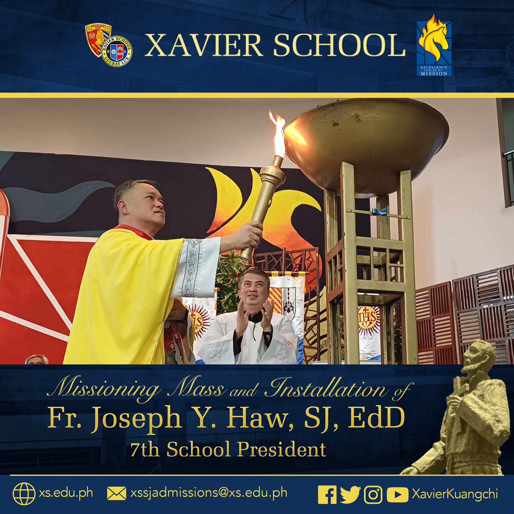 You are currently viewing Xavier School, Inc. Welcomes Fr. Joseph Haw, SJ as 7th President